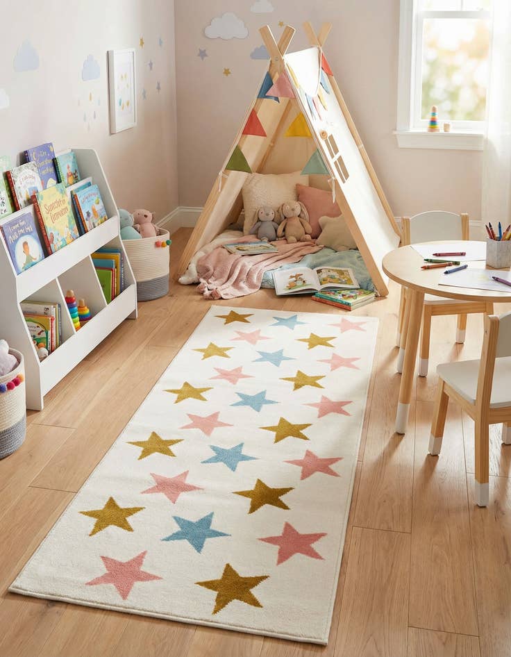 Detail image of 2' x 5' Whimsy Kids Runner Rug