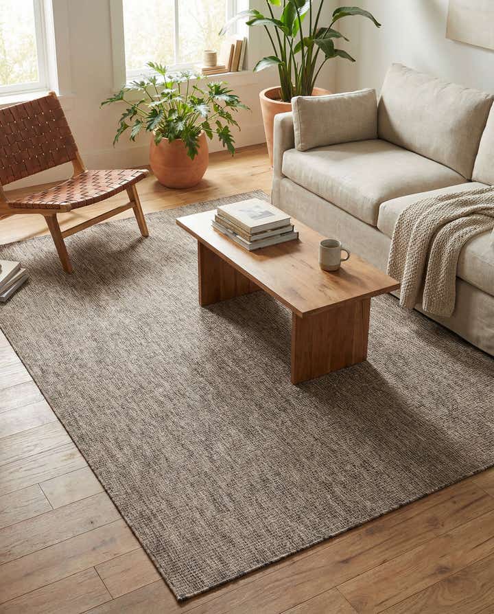 5' 3 x 8' Easy-Clean Solid Indoor / Outdoor Rug