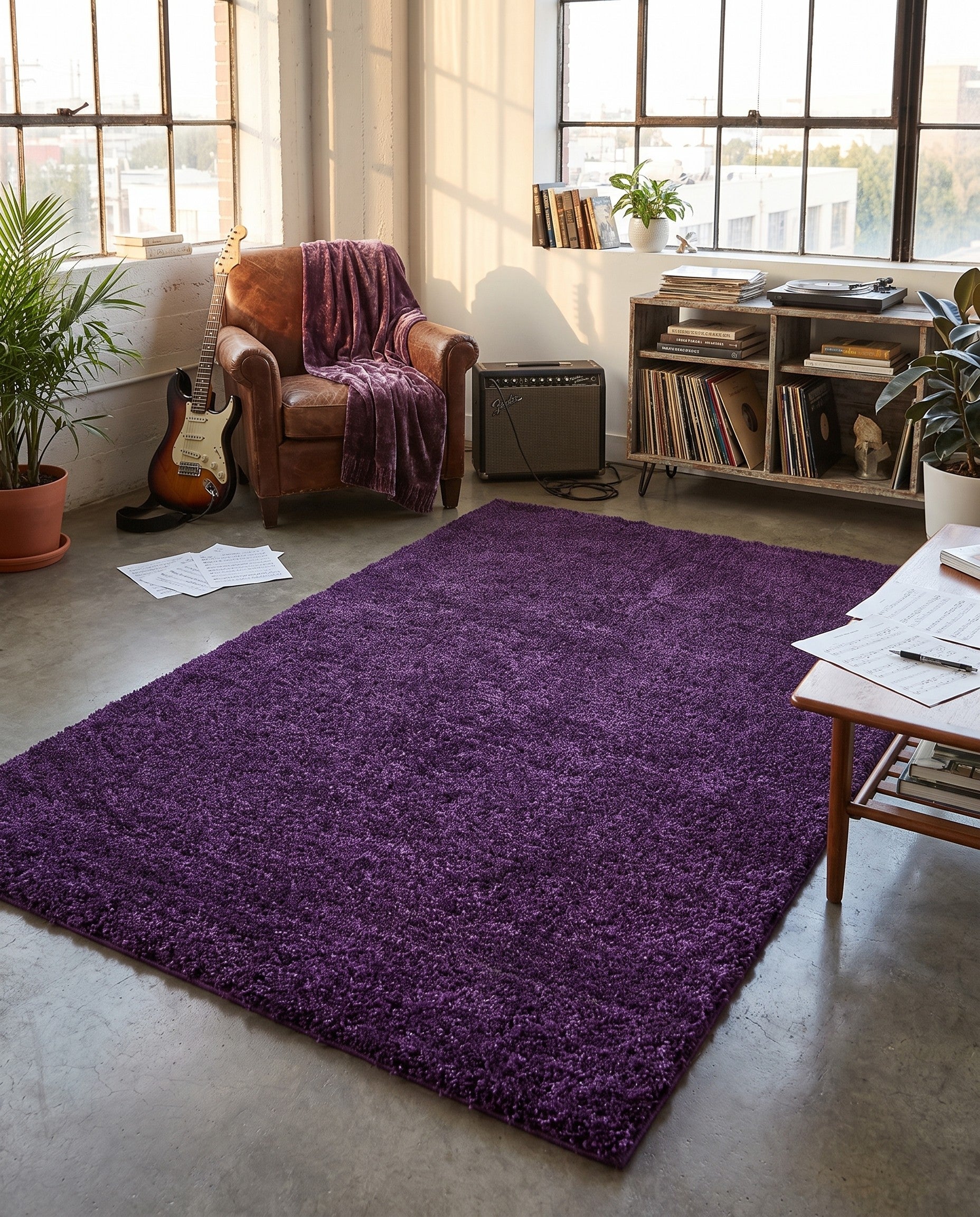 185cm x 275cm Solid Frieze Rug