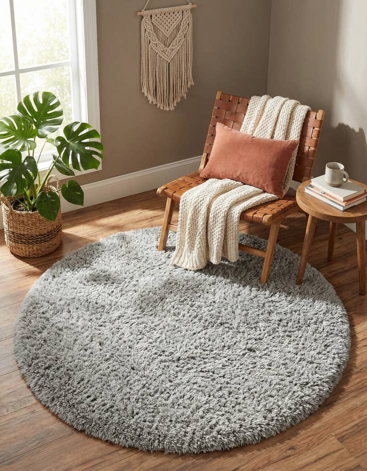 Detail image of 5' x 5' Infinity Shag Round Rug