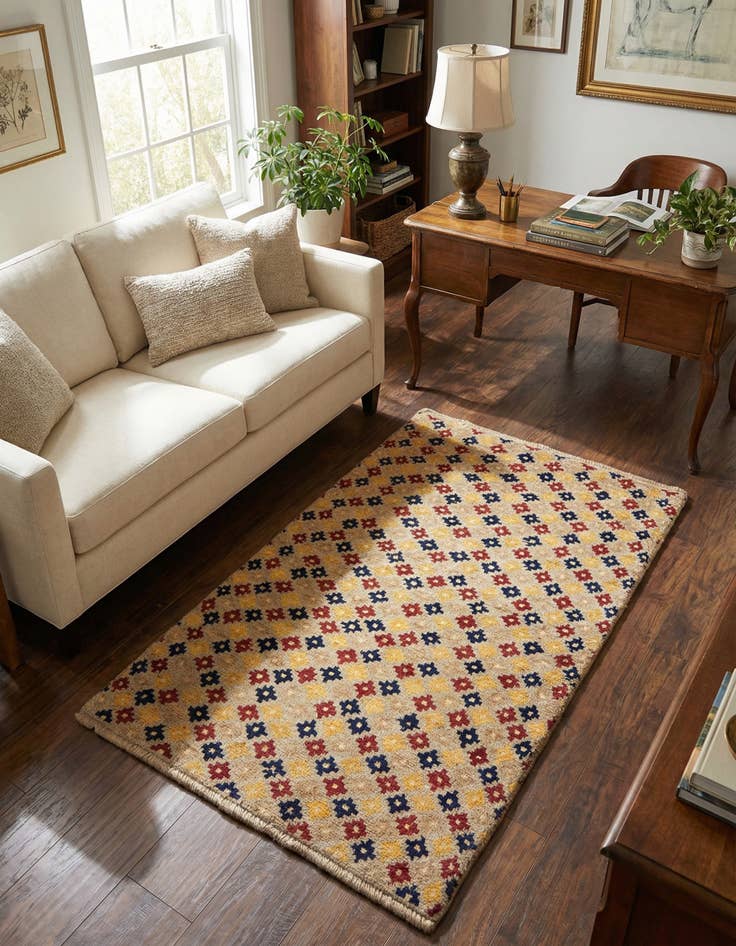 Detail image of 3' x 5' 4 Hand Knotted Balouch Wool Rug