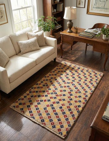 3' x 5' 4 Hand Knotted Balouch Wool Rug