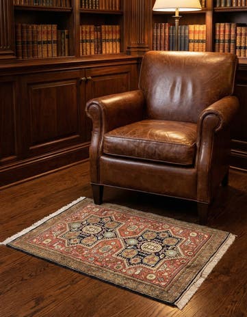 1' 10 x 2' 8 Ghom Silk Rug