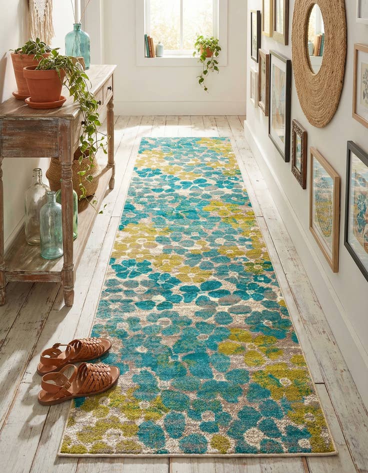 Detail image of 3' x 12' Azalea Runner Rug