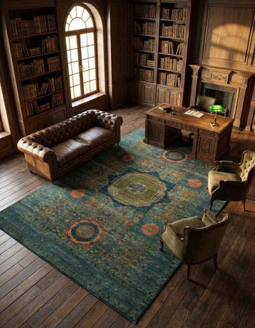 12' 8 x 19' 7 Hand Knotted Mamluk Ziegler Oriental Rug