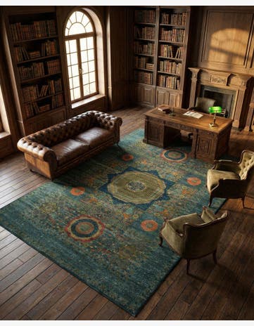 12' 8 x 19' 7 Hand Knotted Mamluk Ziegler Oriental Rug