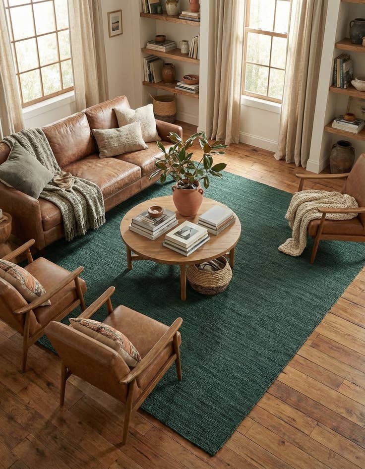 Detail image of 7' 10 x 10'  Hand Braided Jute Rug