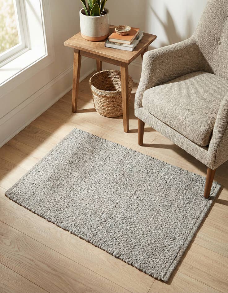 Detail image of 2' 2 x 3' 1  Hand Woven Lattice Wool Rug