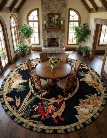 13' x 13' Country Round Rug
