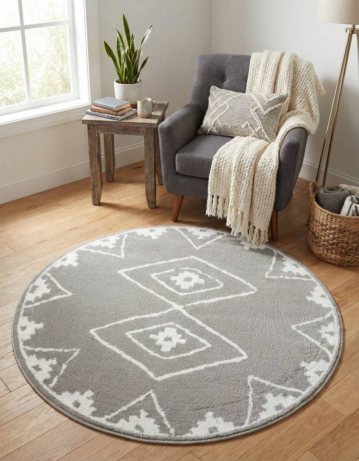 Detail image of 5' x 5' Oslo Round Rug