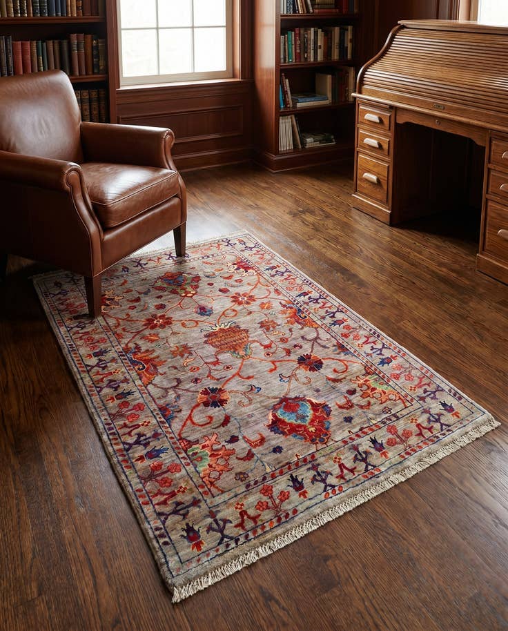 Detail image of 3' 7 x 5' 1 Hand Knotted Ariana Ziegler Rug