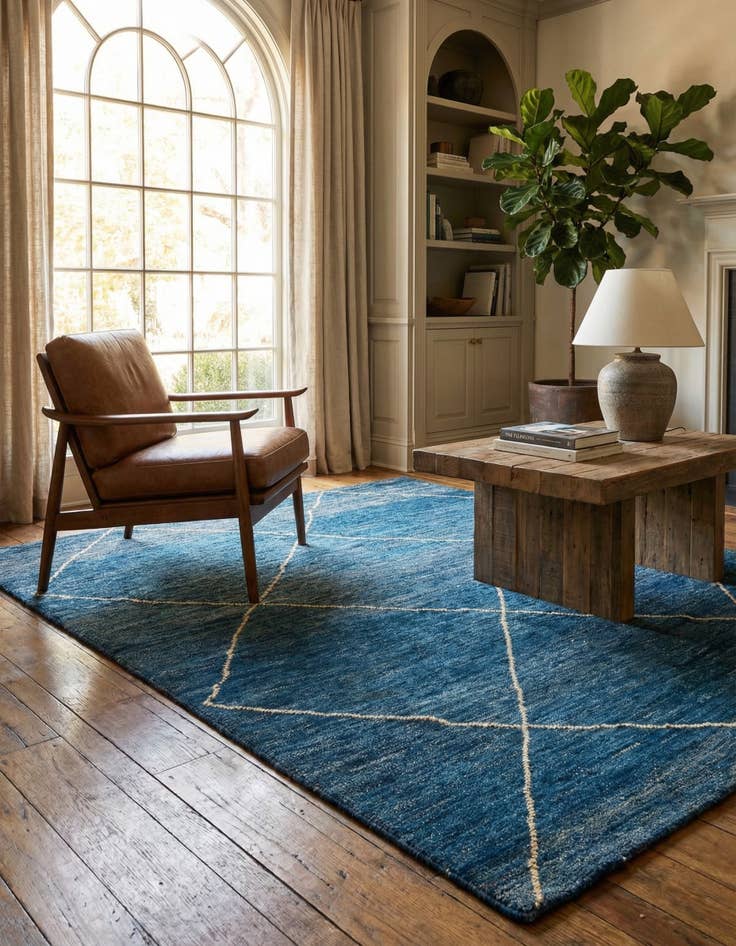 Detail image of 5' x 6' 4 Hand Knotted Darya Wool Square Rug