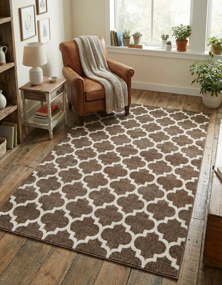Detail image of 5' 3 x 8' Lattice Rug
