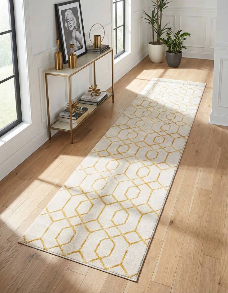 Detail image of 2' 7 x 12' Marilyn Monroe&trade; Glam Trellis Runner Rug