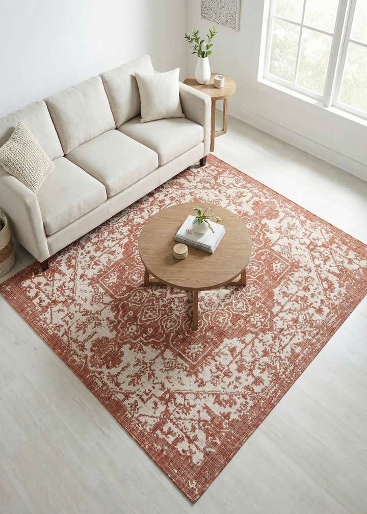 7' 10 x 7' 10 Easy-Clean Jill Zarin Dubai Indoor / Outdoor Square Rug