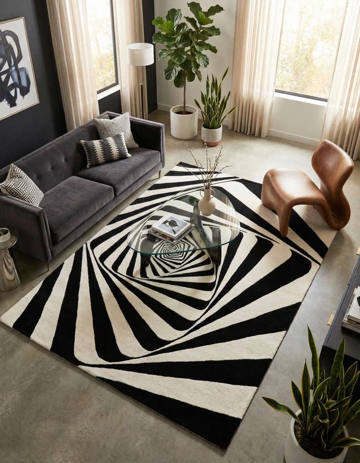 Detail image of 6' 1 x 9' Vortex Wool Rug