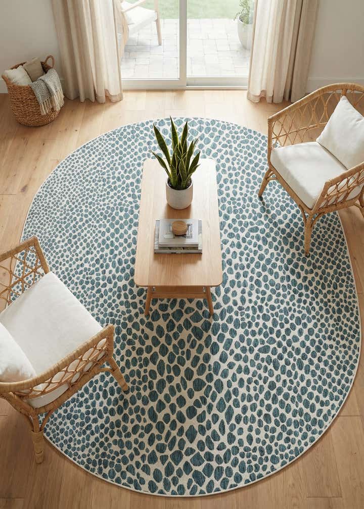 7' 10 x 10' Easy-Clean Jill Zarin Cape Town Indoor / Outdoor Oval Rug
