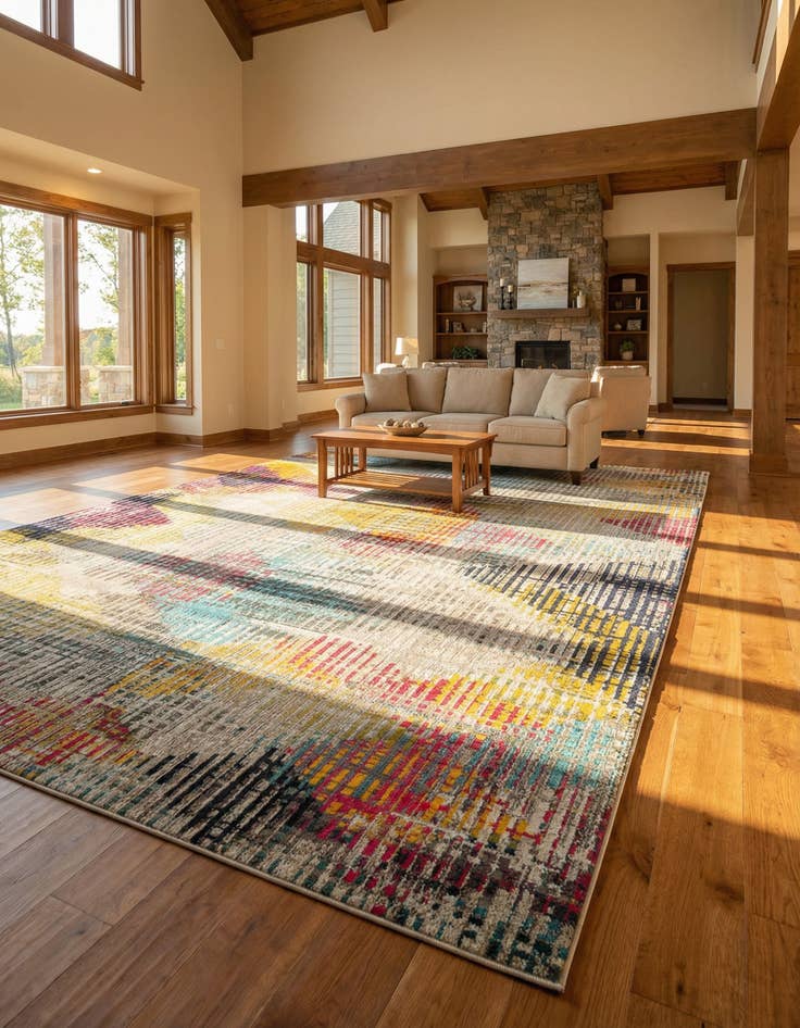 Detail image of 10' x 14' Washable Theia Rug
