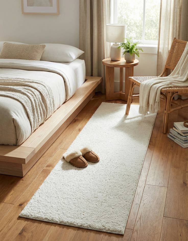 Detail image of  2' x 8' Soft Solid Shag Runner Rug