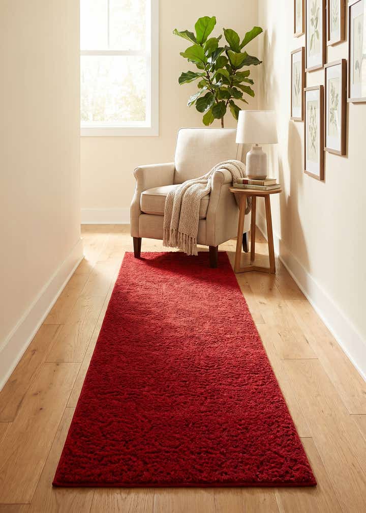 2' x 8' Floral Shag Runner Rug