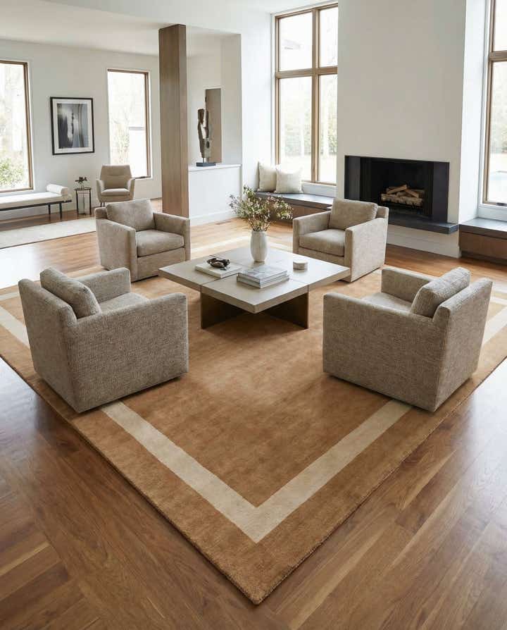 10' x 10' Jill Zarin Border Wool Square Rug