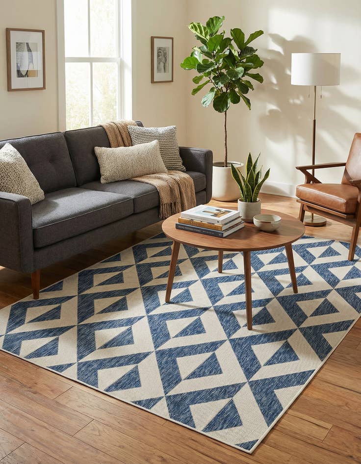Detail image of 5' 3 x 8' Easy-Clean Jill Zarin Napa Indoor / Outdoor Rug