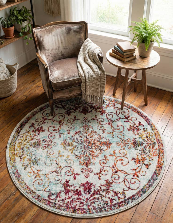 Detail image of 5' 3 x 5' 3 Madeline Round Rug