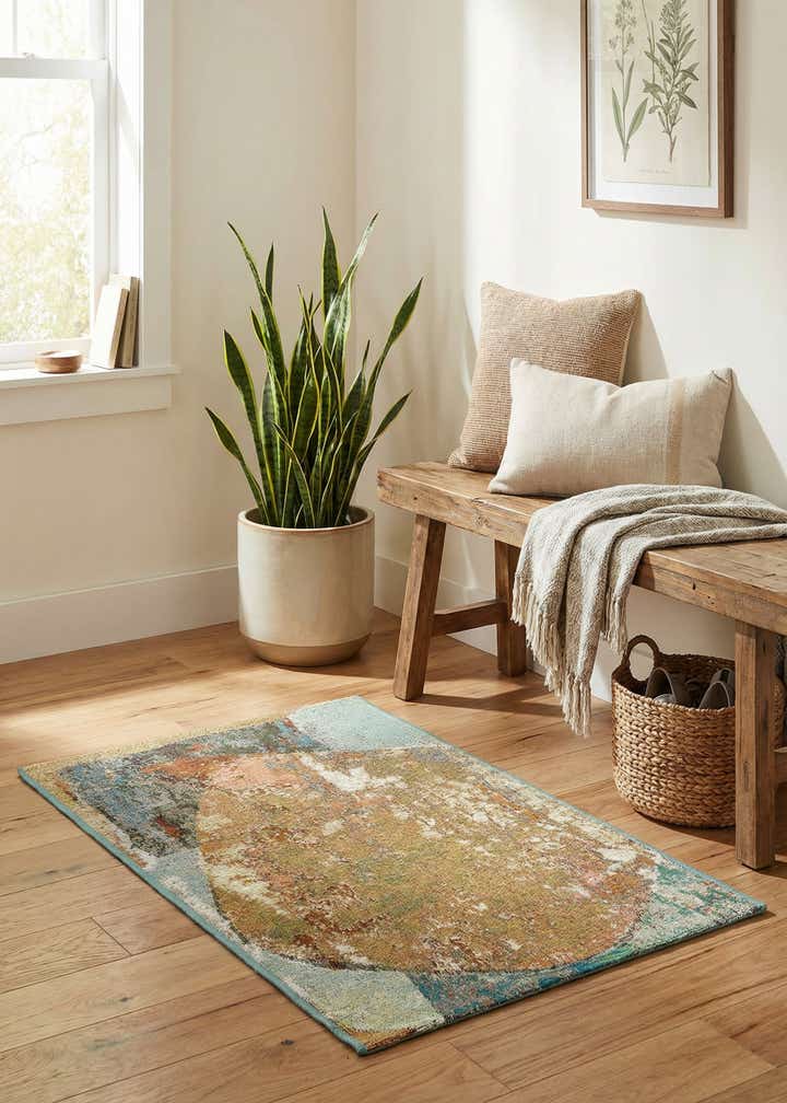 2' x 3' 1 Easy-Clean Modern Indoor / Outdoor Rug