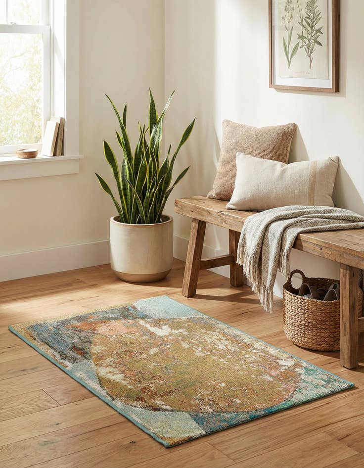 Detail image of 2' x 3' 1 Easy-Clean Modern Indoor / Outdoor Rug