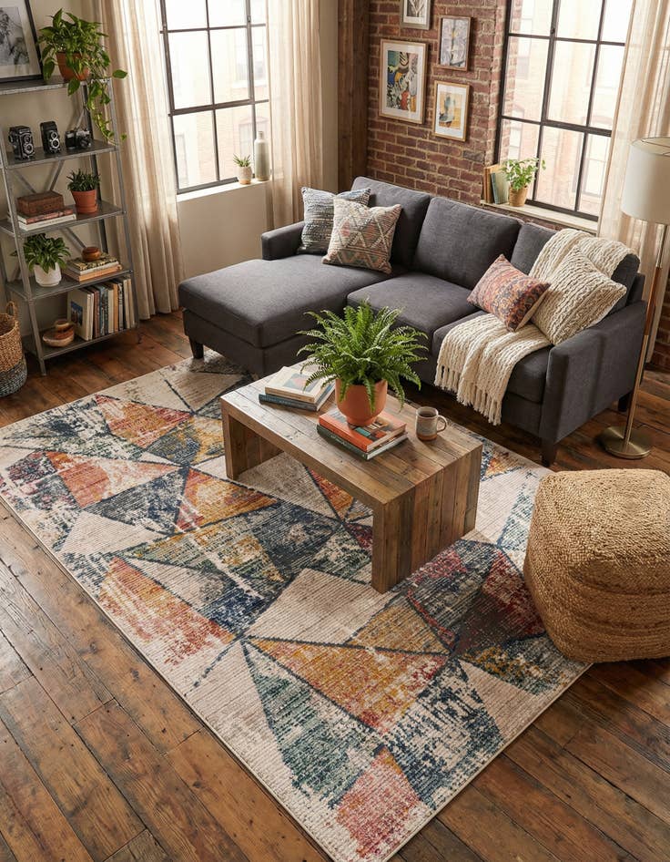 Detail image of  6' x 9' 2 Gemstone Rug