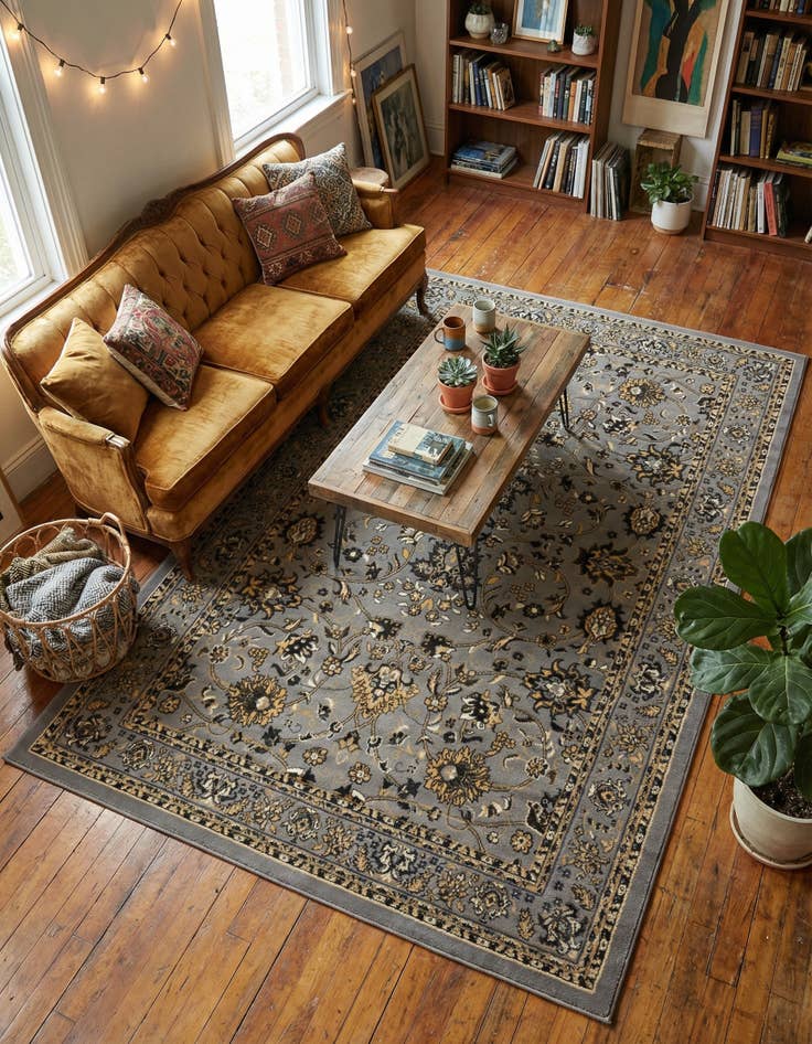 Detail image of 6' x 9' Kashan Design Rug