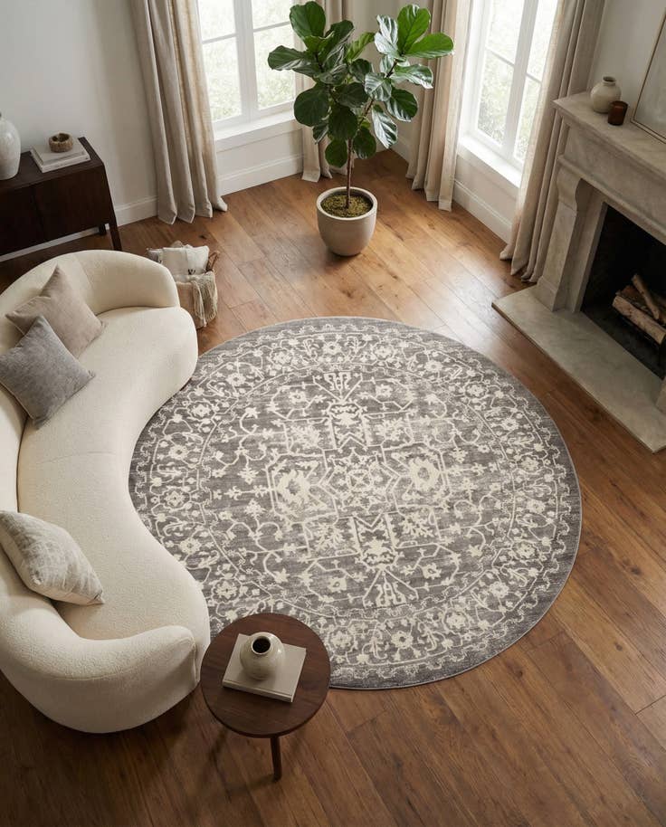 Detail image of 8' x 8' Modern Classical Round Rug