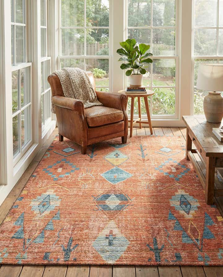 5' 1 x 8' Hand Woven Chenille Jute Rug
