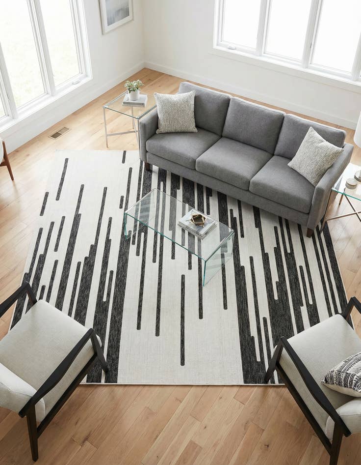 Detail image of 10' x 10'  Washable Modern Indoor / Outdoor Square Rug