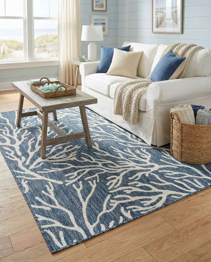 4' x 6' Easy-Clean Coastal Indoor / Outdoor Rug