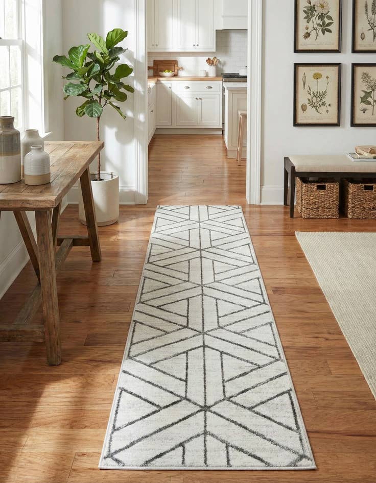 Detail image of 2' x 8' Lattice Trellis Runner Rug