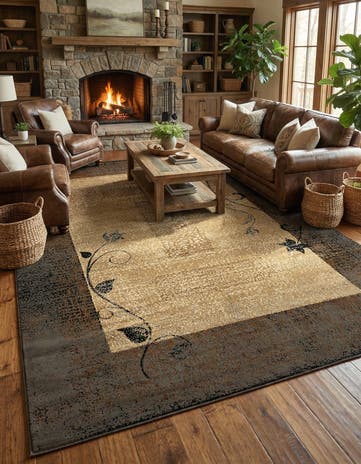 Beige Cafe Rug