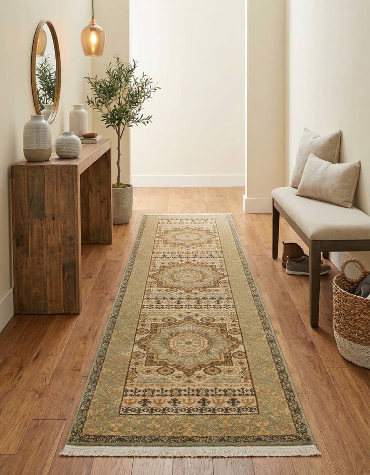 Detail image of 2' 7 x 10' Mamluk Runner Rug