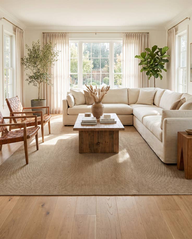 Detail image of 7' 10 x 10' Easy-Clean Solid Indoor / Outdoor Rug