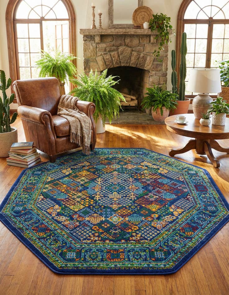 Detail image of 7' 10 x 7' 10 Calypso Octagon Rug