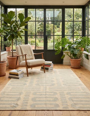 4' 10 x 6' 7 Hand Woven Kilim Modern Wool Rug