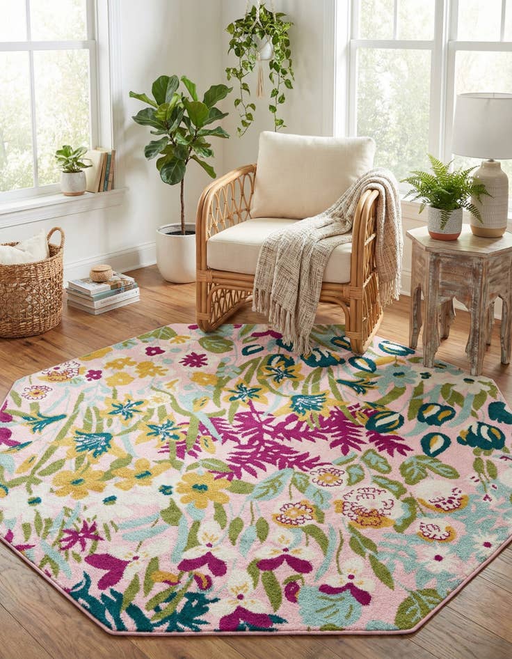 Detail image of  7' x 7' Bloom Octagon Rug