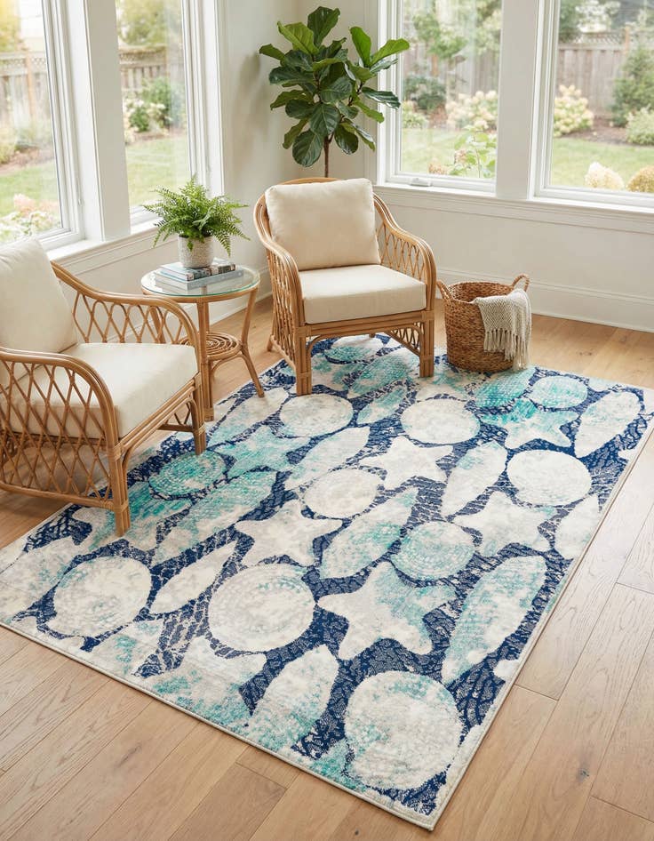 Detail image of 5' 3 x 8' Ariel Rug