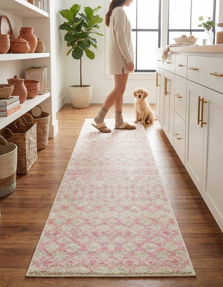 Detail image of 2' x 8' Moroccan Trellis Runner Rug