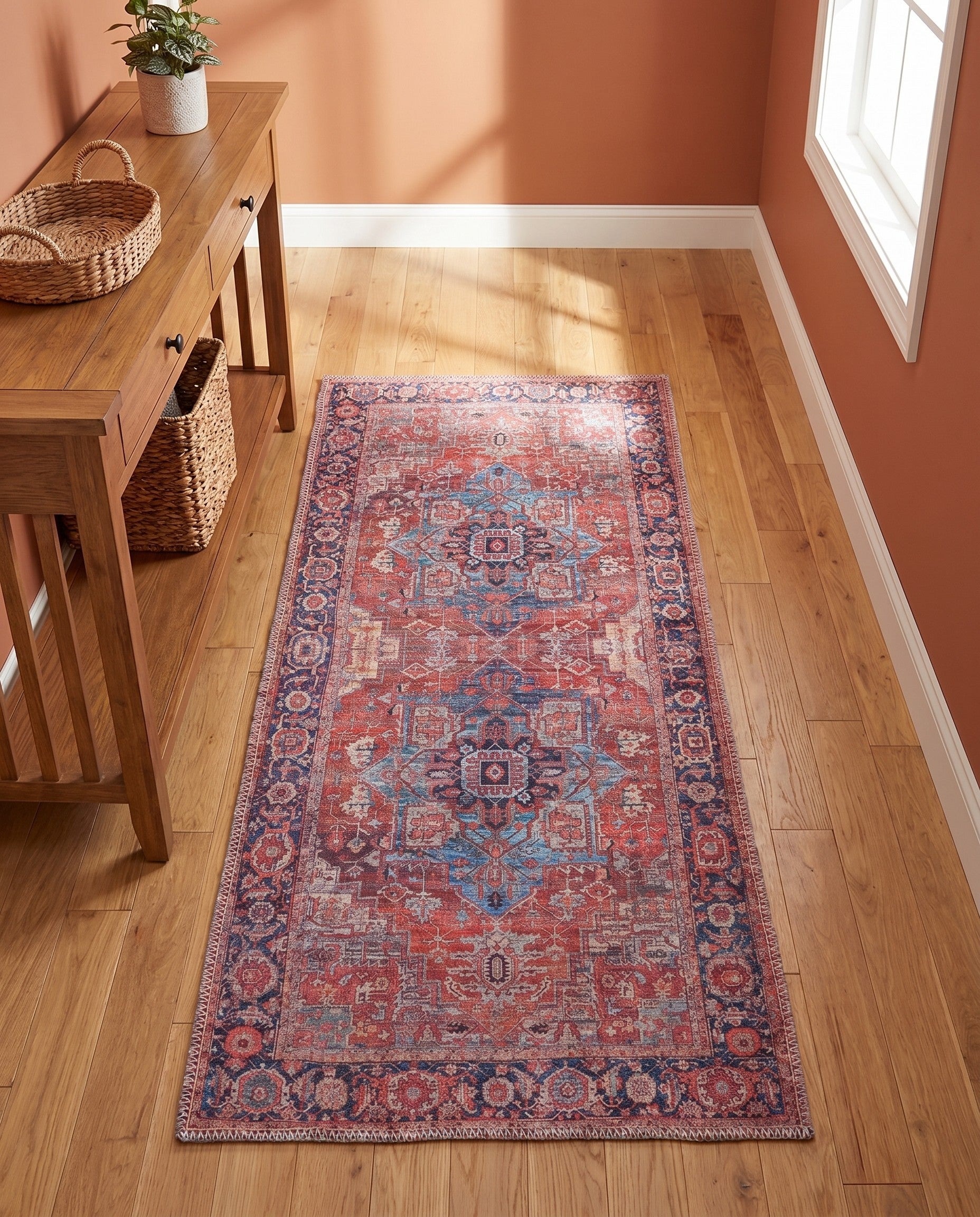 2' x 4' Washable Maahru Runner Rug