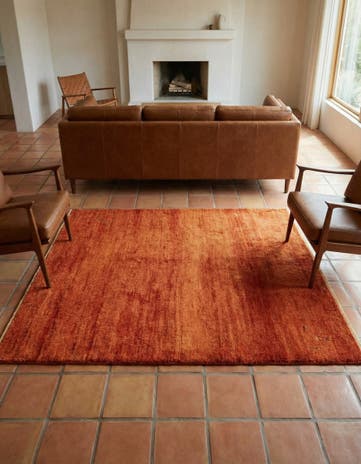 5' 2 x 6' 4 Hand Knotted Gabbeh Shouli Persian Wool Rug
