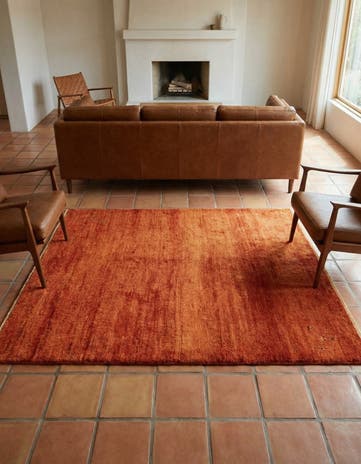 5' 2 x 6' 4 Hand Knotted Gabbeh Shouli Persian Wool Rug