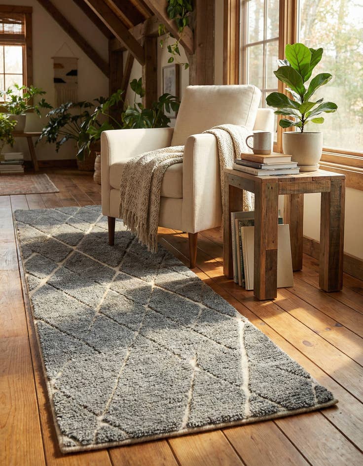 Detail image of 2' x 8' Atlas Moroccan Wool Runner Rug