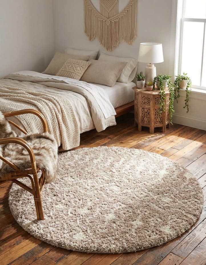 6' x 6' Moroccan Trellis Shag R...