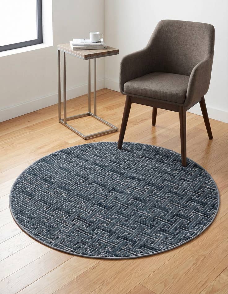 Detail image of Jill Zarin 3' 3 x 3' 3 Uptown Park Avenue Round Rug